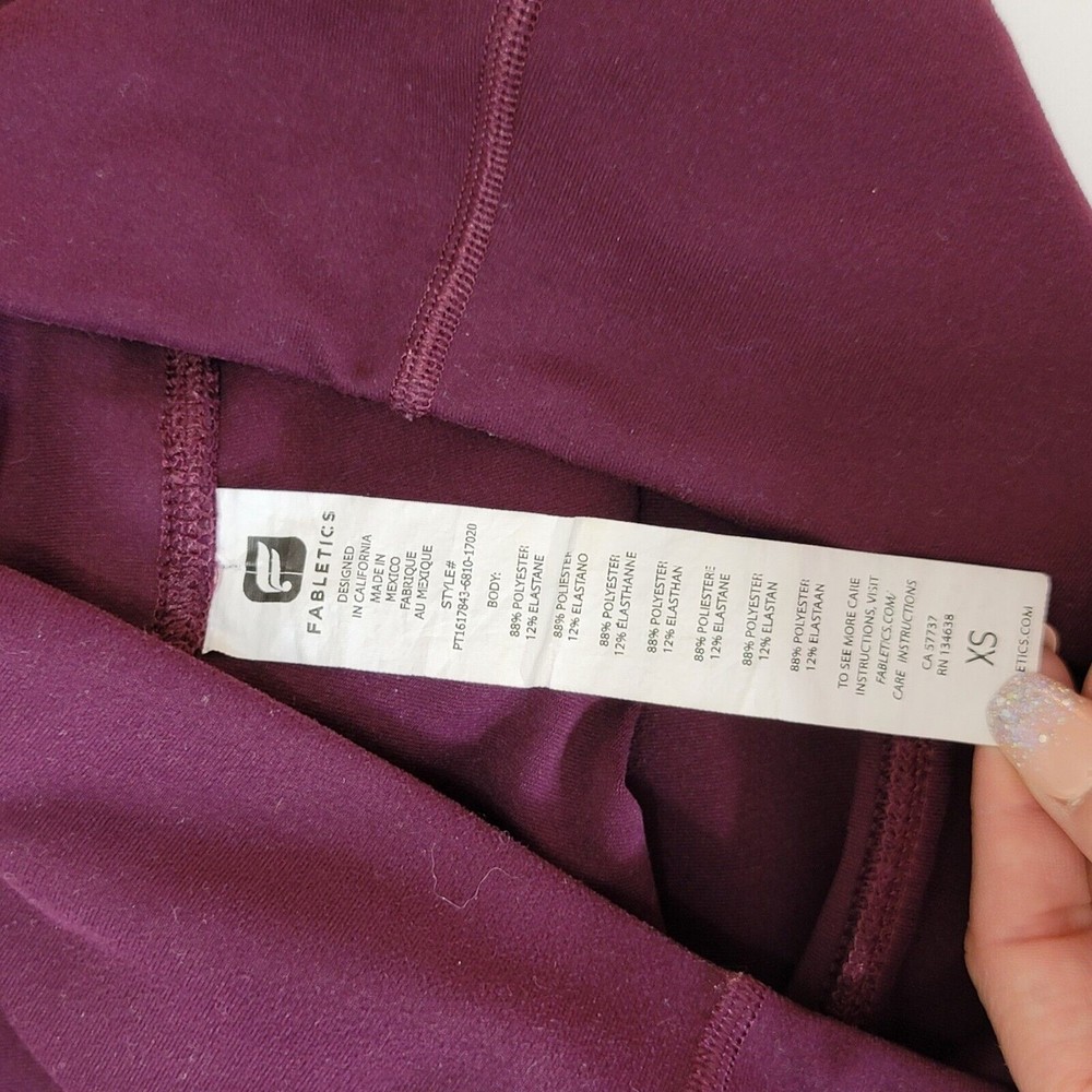 Fabletics Define Powerhold Leggings Size Xs Maroo… - image 7